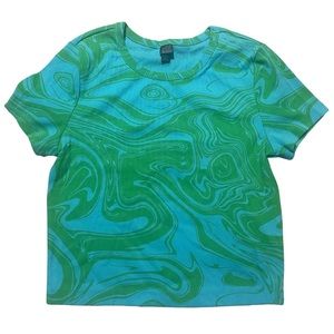 Wild Fable Tie Dye Design Cropped Women’s Tee - Size Large